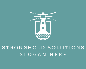 Classic Seaside Lighthouse logo design