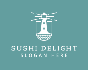 Classic Seaside Lighthouse logo design