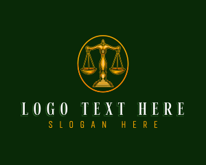 Justice Scale - Justice Notary Law Firm logo design