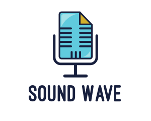 Audio - Blue Audio File logo design