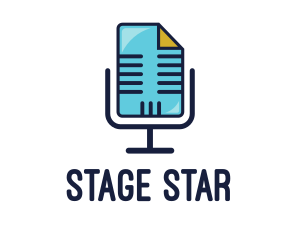 Actor - Blue Audio File logo design