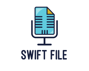 File - Blue Audio File logo design