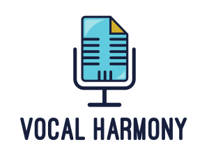 Voice - Blue Audio File logo design