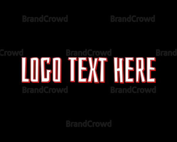 Red & White Font Logo