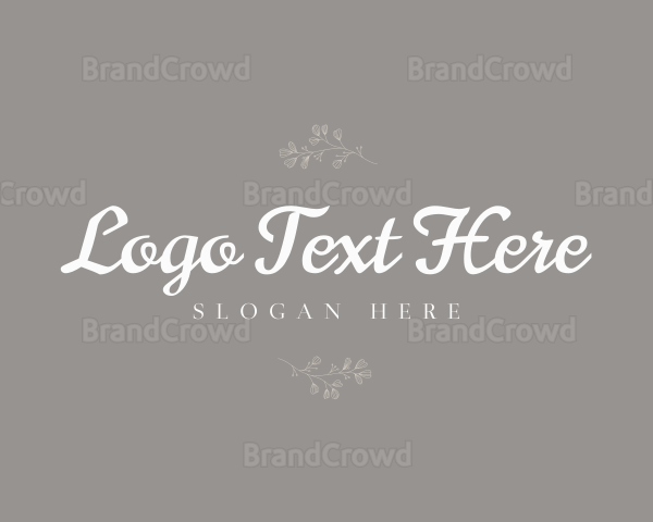 Elegant Floral Wordmark Logo