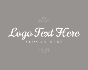 Elegant Floral Wordmark logo design