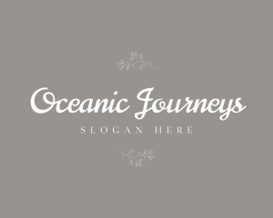 Elegant Floral Wordmark Logo