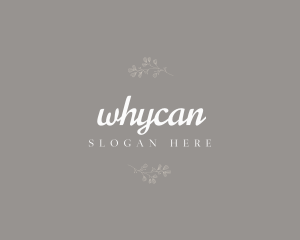Elegant Floral Wordmark Logo
