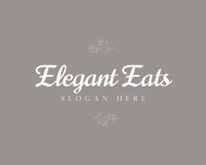 Elegant Floral Wordmark logo design