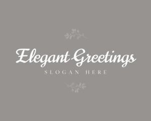 Elegant Floral Wordmark logo design