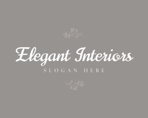 Elegant Floral Wordmark logo design