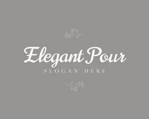 Elegant Floral Wordmark logo design