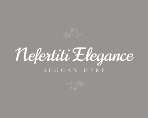 Elegant Floral Wordmark logo design