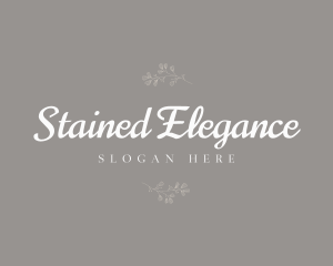 Elegant Floral Wordmark logo design