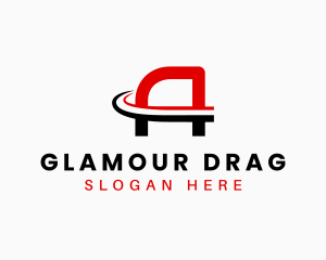 Drag - Highway Track Swoosh logo design