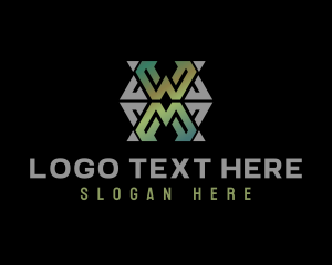 Celtic - Green Grey Letter X logo design