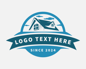 Real Estate - Residential Roofing Construction logo design
