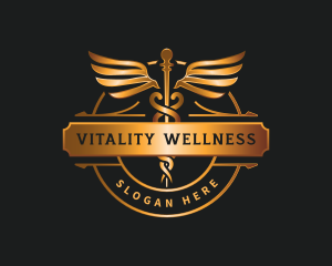 Wellness Caduceus Clinic logo design