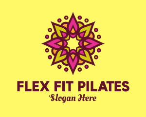 Pilates - Beauty Hindi Spa Flower logo design