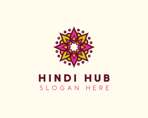 Beauty Hindi Spa Flower logo design