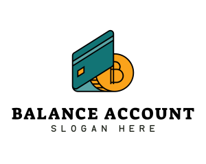 Account - Credit Card Bitcoin logo design