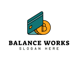Account - Credit Card Bitcoin logo design