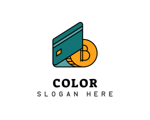 Wallet - Credit Card Bitcoin logo design