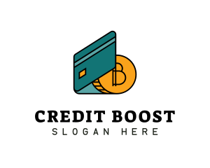 Credit - Credit Card Bitcoin logo design