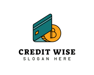 Credit - Credit Card Bitcoin logo design