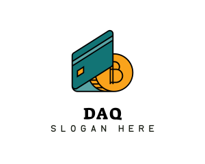 Monetary - Credit Card Bitcoin logo design