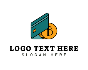 Blockchain - Credit Card Bitcoin logo design