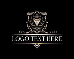 Luxury - Lion Crest Shield logo design