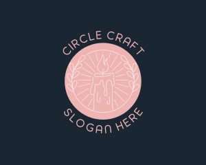 Decor Candle Wreath logo design