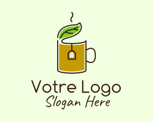 Green Tea Herbal Leaf Logo