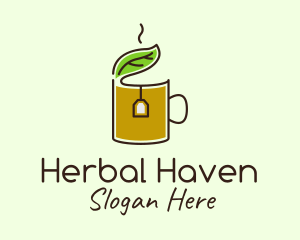 Herbal - Green Tea Herbal Leaf logo design