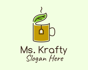 Beverage - Green Tea Herbal Leaf logo design