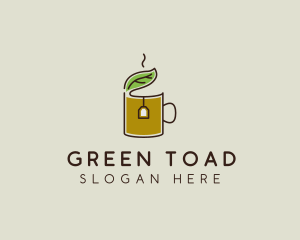 Green Tea Herbal Leaf logo design