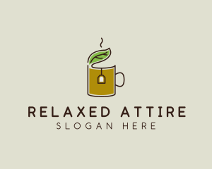 Green Tea Herbal Leaf logo design