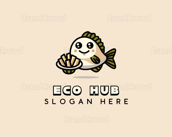 Fish Chips Cuisine Logo