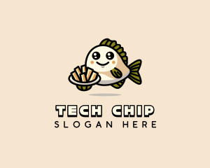 Fish Chips Cook logo design