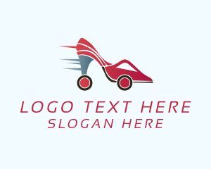 Wheels - Red Stiletto Car logo design