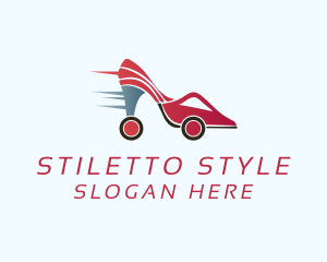 Red Stiletto Car logo design