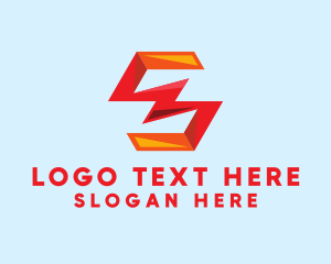 Geometric - Red Letter S Gaming Company logo design