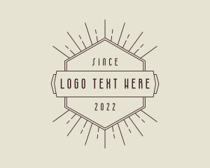 Hip - Rustic Hexagon Wordmark logo design