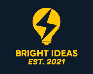 Led - Electric Bulb Lightning logo design