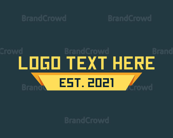 Yellow Modern Banner Logo