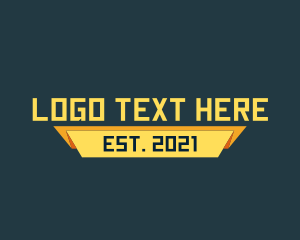 Information Technology - Yellow Modern Banner logo design