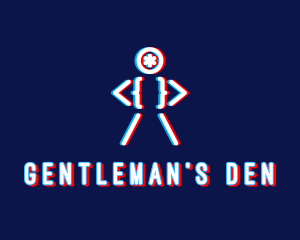 Glitchy Dance Man logo design