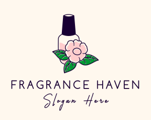 Natural Flower Perfume  logo design