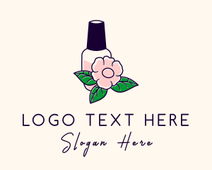 Nail Polish - Natural Flower Perfume logo design